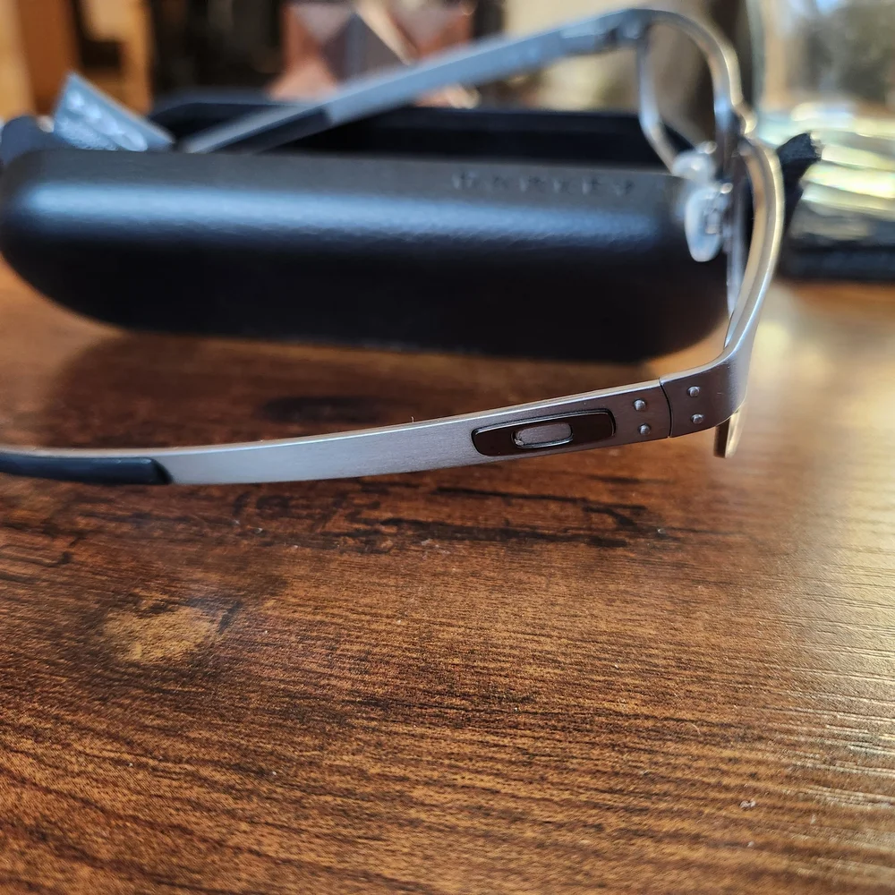 Oakley Matte Gunmetal/Black Metal Prescription Eyeglass Frames